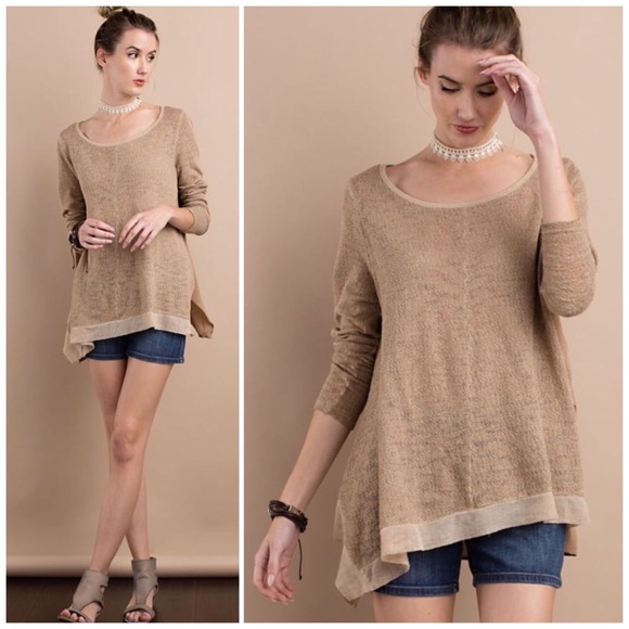 bchic_boutique Tops - Taupe Long Sleeve Tunic Top